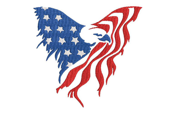 American Eagle Flag Stylized