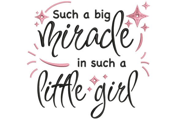 Baby Girl Quote Embroidery