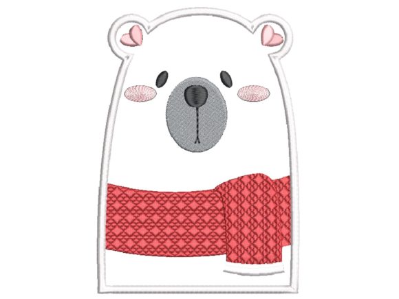 Bear with Scarf Applique