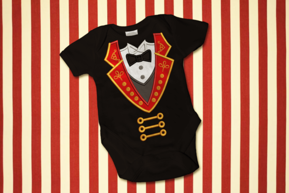 Circus Ringmaster Tuxedo Applique