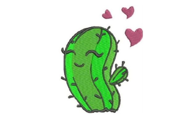 Cute Cactus Embroidery Design
