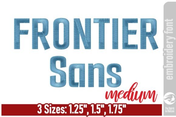 Frontier Sans Embroidery Font – Medium