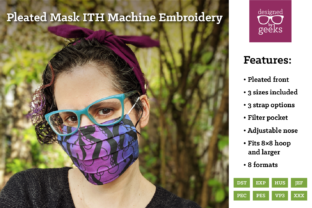 In the Hoop Pleated Face Mask