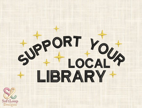 Library Sparkle Embroidery Design