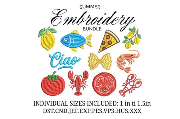 Mini Summer Embroidery Bundle