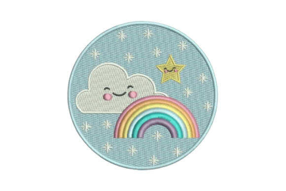 Rainbow Clouds: A Sweet, Versatile Embroidery File for Personalized Gifts