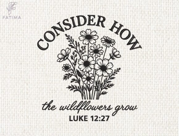 Wildflowers Grow Embroidery Design